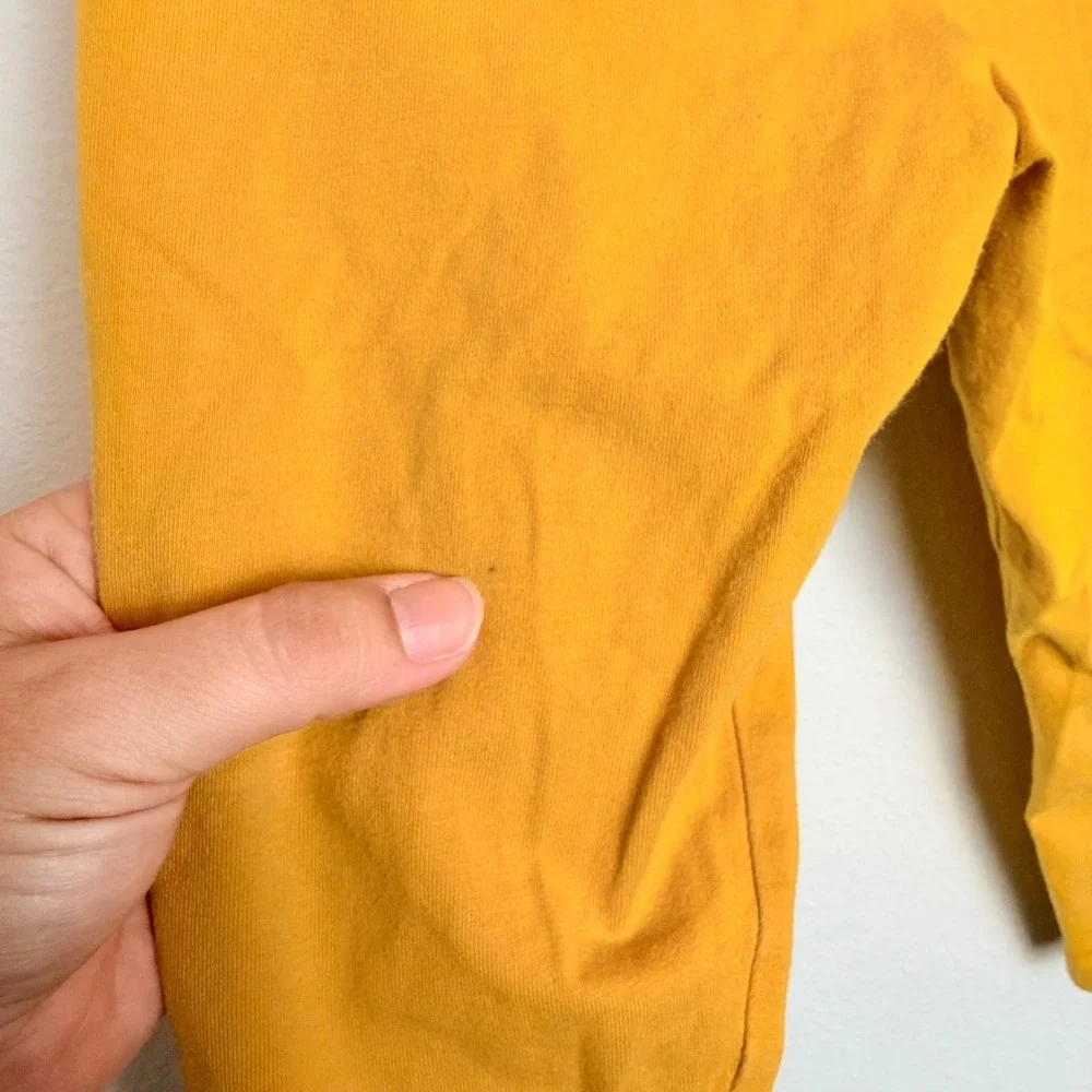 Boden Girls Mustard Yellow Cropped Leggings Size 7-8Y 128cm Solid Stretch